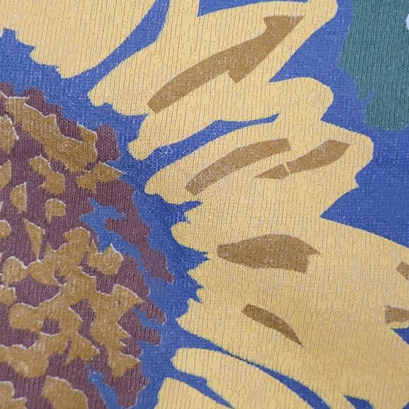 Vintage Maui Sunflower Sweatshirt Women L 26x25 Baggy USA - Picture 16 of 16